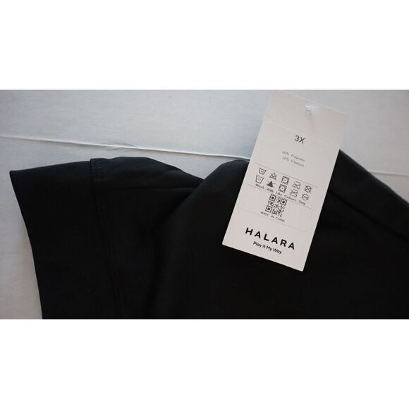 Halara Women's Plus Sz 3XL Black Rolled Sleeve Cropped Play It My Way Tank Top - Picture 4 of 6